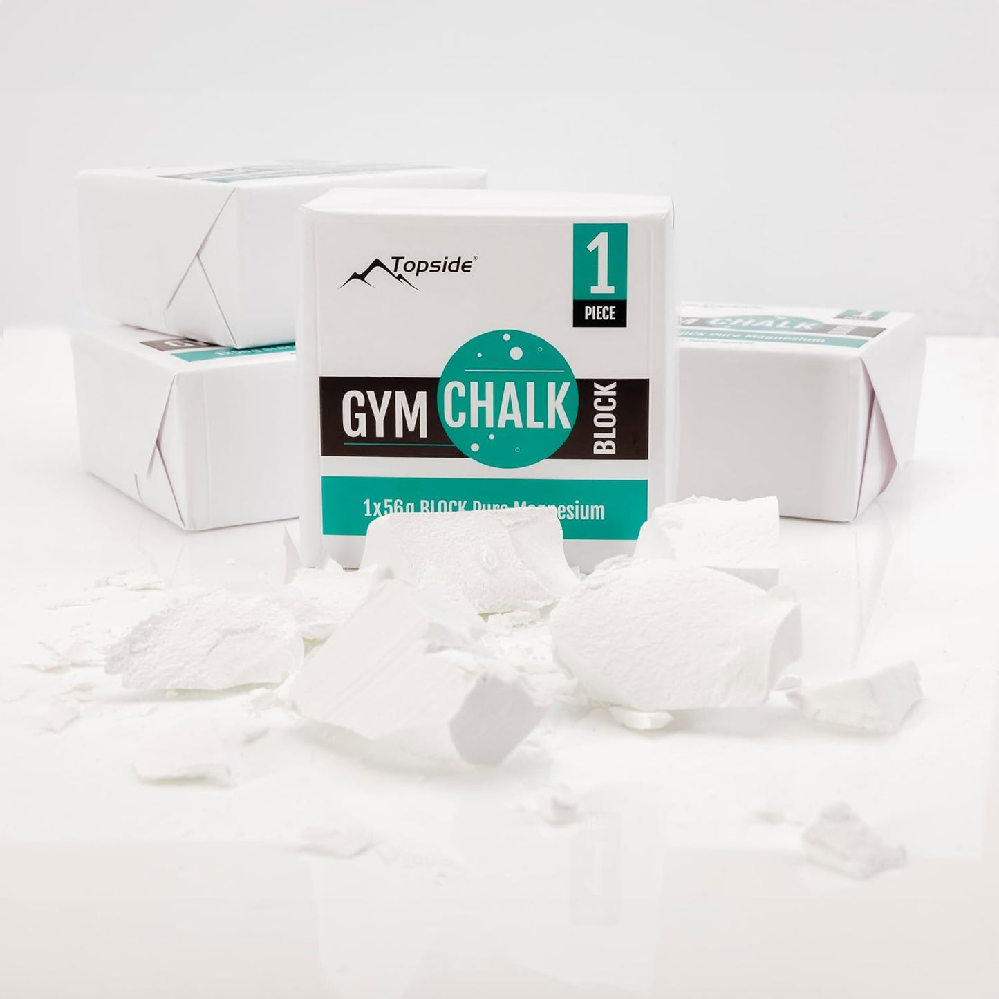 TOPSIDE Gym Chalk 4x56g (und 8x56g) Chalk Block für Gewichtheben, Klettern, Bouldern, Turnen, Crossfit