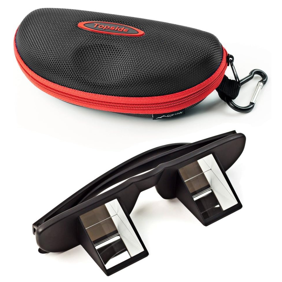TOPSIDE ® Sicherungsbrille (Kletterbrille) mit hochwertigen Prismen inkl. Etui und Brillenband