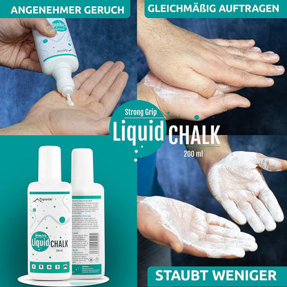 TOPSIDE ® Liquid Chalk 200ml - Bester Grip fürs Klettern, Bouldern oder Hantelstange - unsere Flüssigkreide riecht angenehm & hält Lange